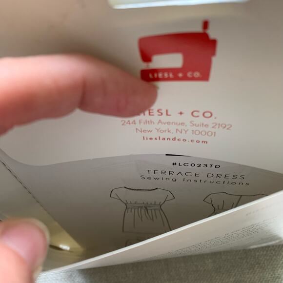 LIESL + CO. Terrace Dress Pattern Sewing NEW never used paper - Picture 5 of 6